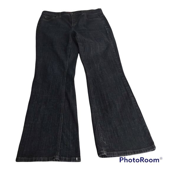 Tommy Hilfiger Jeans Womens 12R Hope Boot Cut Denim Dark Wash High Rise Stretch - Picture 1 of 6